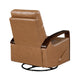 Mery Swivel Glider Manual Reclining Chair | Camel Brown Faux Leather