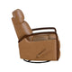 Mery Swivel Glider Manual Reclining Chair | Camel Brown Faux Leather