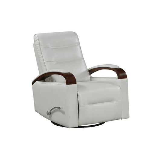 Gex Swivel Glider Manual Reclining Chair | Smoke Gray Faux Leather