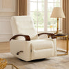 Gex Swivel Glider Manual Reclining Chair | Smoke Gray Faux Leather
