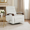 Gex Swivel Glider Manual Reclining Chair | Smoke Gray Faux Leather