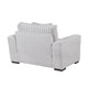 Zian Armchair w Pillow | Foam Cushions | Light Gray Microfiber & Corduroy