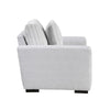 Zian Armchair w Pillow | Foam Cushions | Light Gray Microfiber & Corduroy