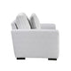 Zian Armchair w Pillow | Foam Cushions | Light Gray Microfiber & Corduroy