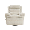 Oxy Swivel Manual Reclining Chair | Foam Pillow Arms | Beige Microfiber