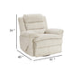 Oxy Swivel Manual Reclining Chair | Foam Pillow Arms | Beige Microfiber