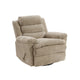 Oxy Swivel Manual Reclining Chair | Foam Pillow Arms | Brown Microfiber
