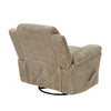Oxy Swivel Manual Reclining Chair | Foam Pillow Arms | Brown Microfiber