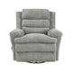 Oxy Swivel Manual Reclining Chair | Foam Pillow Arms | Gray Microfiber