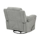 Oxy Swivel Manual Reclining Chair | Foam Pillow Arms | Gray Microfiber
