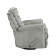 Oxy Swivel Manual Reclining Chair | Foam Pillow Arms | Gray Microfiber