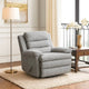 Oxy Swivel Manual Reclining Chair | Foam Pillow Arms | Gray Microfiber