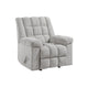 Winy Manual Rocker Reclining Chair | Pillow Grid Tufted Gray Chenille