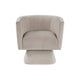 Cabe Swivel Accent Armchair | Diamond Stitch Back | Taupe Brown Velvet