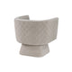 Cabe Swivel Accent Armchair | Diamond Stitch Back | Taupe Brown Velvet