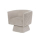 Cabe Swivel Accent Armchair | Diamond Stitch Back | Taupe Brown Velvet