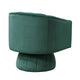 Rex Swivel Accent Chair | Barrel Channel Stitched Velvet | Green