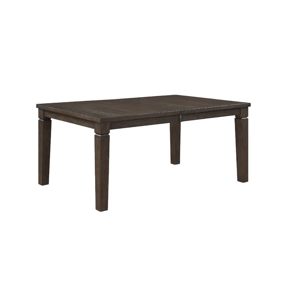Vicy Dining Table w Removable Leaf | 66-84" Top | Espresso Brown