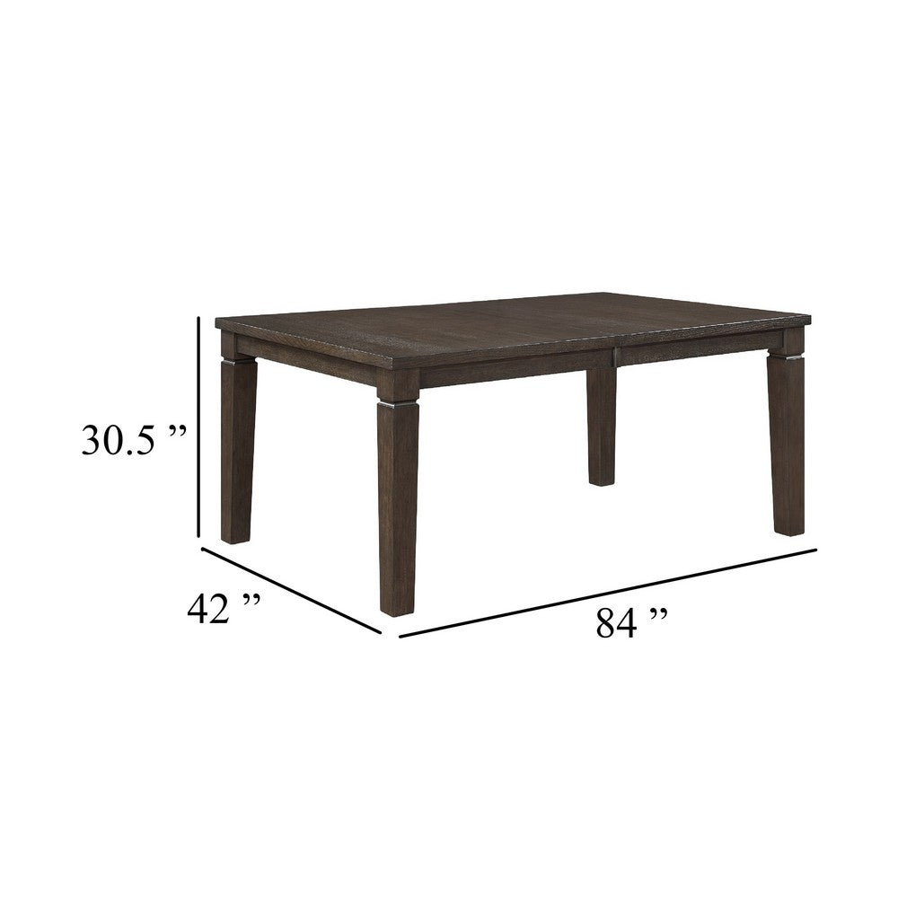 Vicy Dining Table w Removable Leaf | 66-84" Top | Espresso Brown