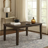 Vicy Dining Table w Removable Leaf | 66-84" Top | Espresso Brown