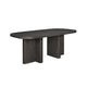 Mez Dining Table | 78" Rectangular Top | Double Pedestal Base | Ebony Black