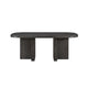 Mez Dining Table | 78" Rectangular Top | Double Pedestal Base | Ebony Black