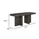 Mez Dining Table | 78" Rectangular Top | Double Pedestal Base | Ebony Black