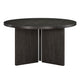 Mez Dining Table | 54" Circular Top | Pedestal Base | Ebony Black