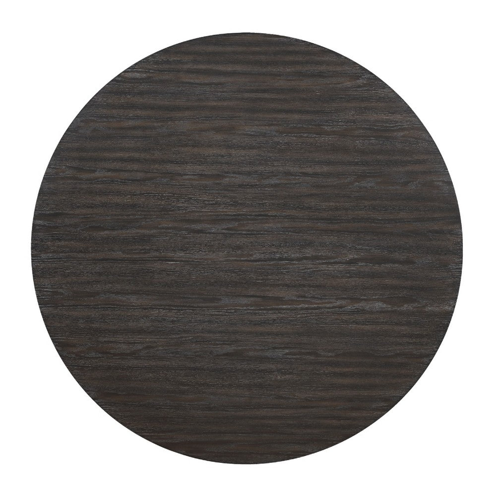 Mez Dining Table | 54" Circular Top | Pedestal Base | Ebony Black