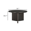 Mez Dining Table | 54" Circular Top | Pedestal Base | Ebony Black