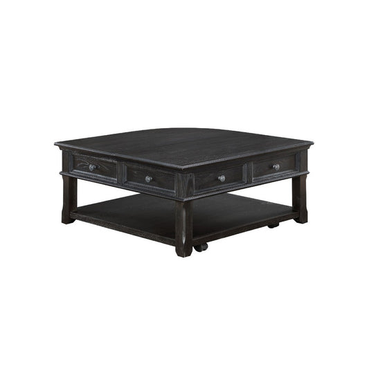 Riel Cocktail Coffee Table w Storage | 38" Lift Top | Charcoal Black