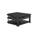 Riel Cocktail Coffee Table w Storage | 38" Lift Top | Charcoal Black