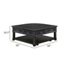 Riel Cocktail Coffee Table w Storage | 38" Lift Top | Charcoal Black