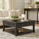 Riel Cocktail Coffee Table w Storage | 38" Lift Top | Charcoal Black