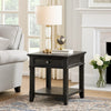 Riel Side End Table w USB Port | 27" Top | 1 Drawer | Charcoal Black