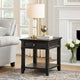 Riel Side End Table w USB Port | 27" Top | 1 Drawer | Charcoal Black