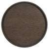 Azy Coffee Table | 36" Round Top | Gold Capped Legs | Dark Brown