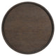 Azy Coffee Table | 36" Round Top | Gold Capped Legs | Dark Brown