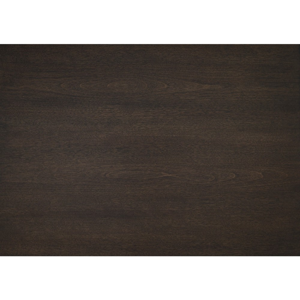 Azy Side End Table | 24" Round Top | Gold Capped Legs | Dark Brown