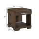 Duny Side End Table | 24" Top | 1 Drawer with Handle | Espresso Brown