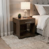 Duny Side End Table | 24" Top | 1 Drawer with Handle | Espresso Brown