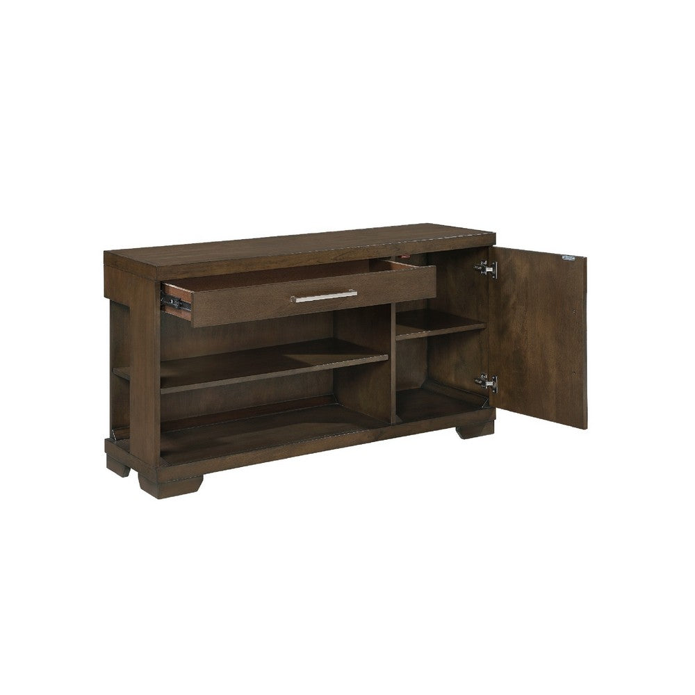 Duny Sofa Console Table | 50" | 1 Drawer with 1 Cabinet | Espresso Brown
