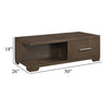 Duny Coffee Table with Open Shelf | 50" | 1 Door | Espresso Brown