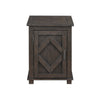 Leky Chairside Table | 22" | 1 Cabinet with Adjustable Shelf | Brown