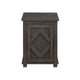 Leky Chairside Table | 22" | 1 Cabinet with Adjustable Shelf | Brown