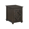 Leky Chairside Table | 22" | 1 Cabinet with Adjustable Shelf | Brown