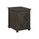 Leky Chairside Table | 22" | 1 Cabinet with Adjustable Shelf | Brown