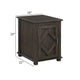 Leky Chairside Table | 22" | 1 Cabinet with Adjustable Shelf | Brown