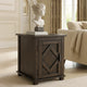 Leky Chairside Table | 22" | 1 Cabinet with Adjustable Shelf | Brown