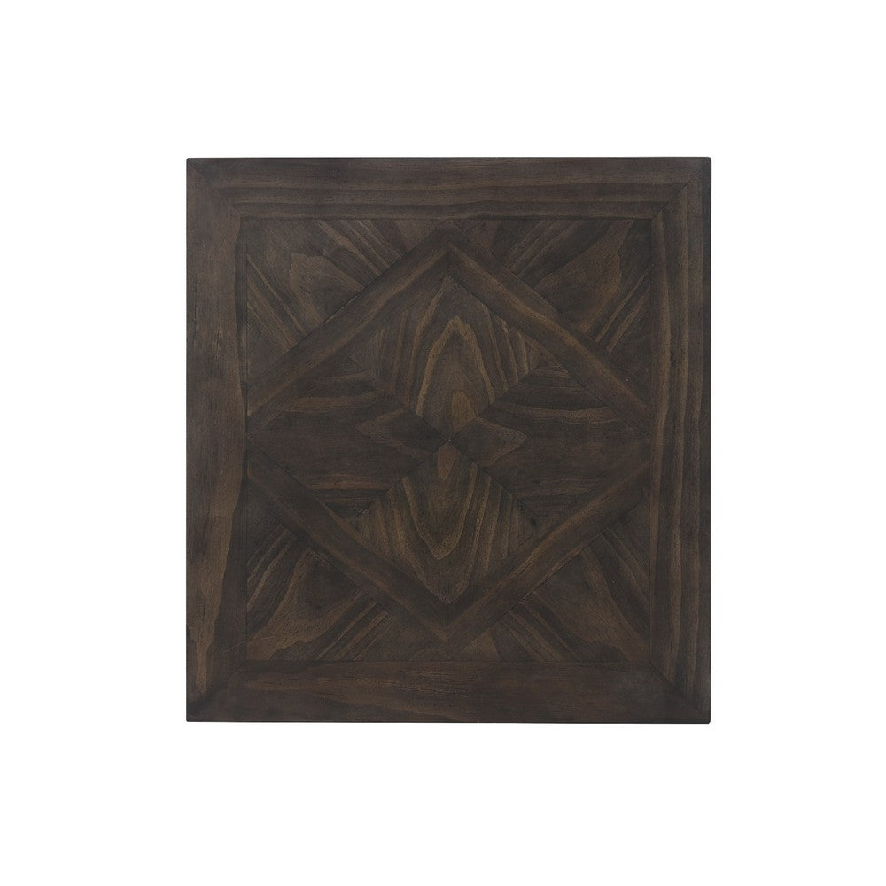 Leky Side End Table | 24" | 1 Drawer with Lower Open Shelf | Brown